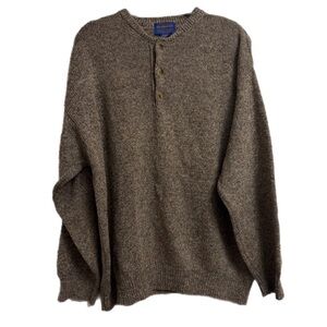 Pendleton Men’s Shetland Wool Henley Sweater size Large